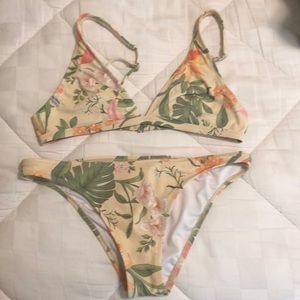 Rhythm yellow flower print bikini